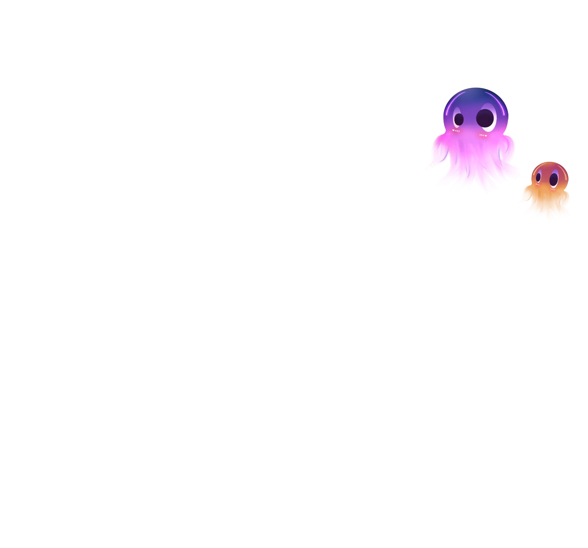 cute cartoon purple squid