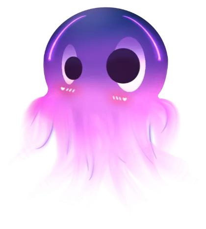 cute purple cartoon squid